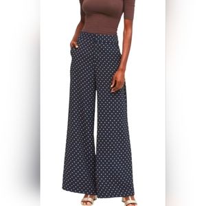 Navy-blue and polka dot Banana Republic pants